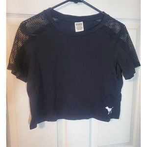 Victoria Secret Pink Small Crop Top Short Sleeve Pullover Crew Neck